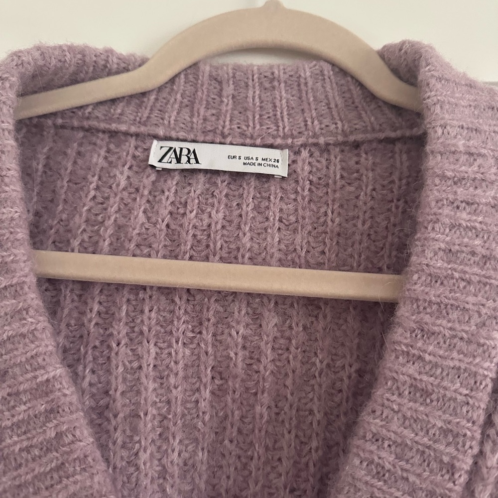 Zara Women's oversized knit cardigan.